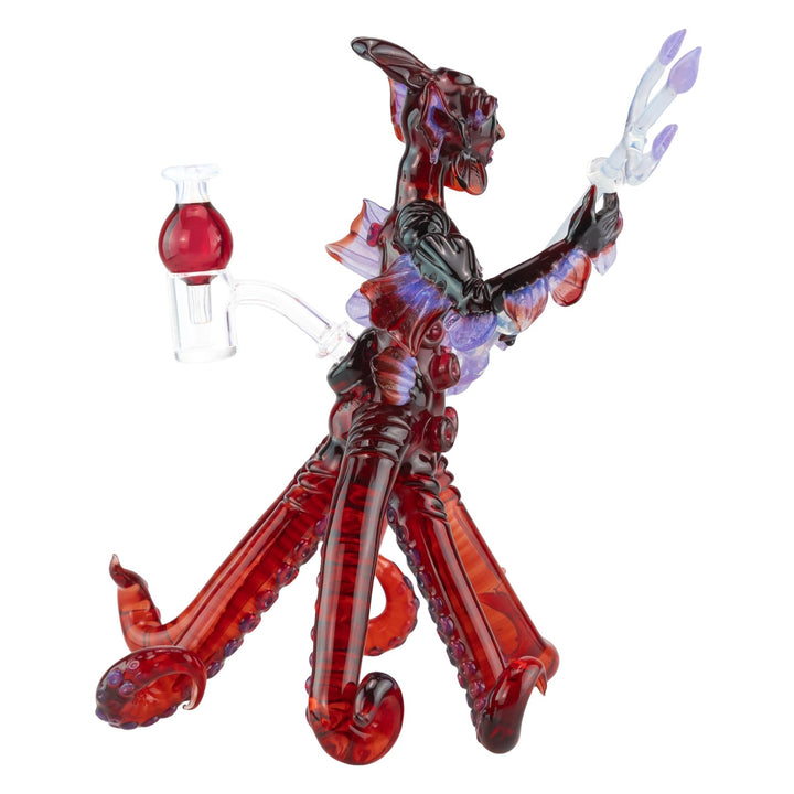 Mama Glass x Merc x Smitty Tentacle Goddess Rig on a white background right facing - Up N Smoke