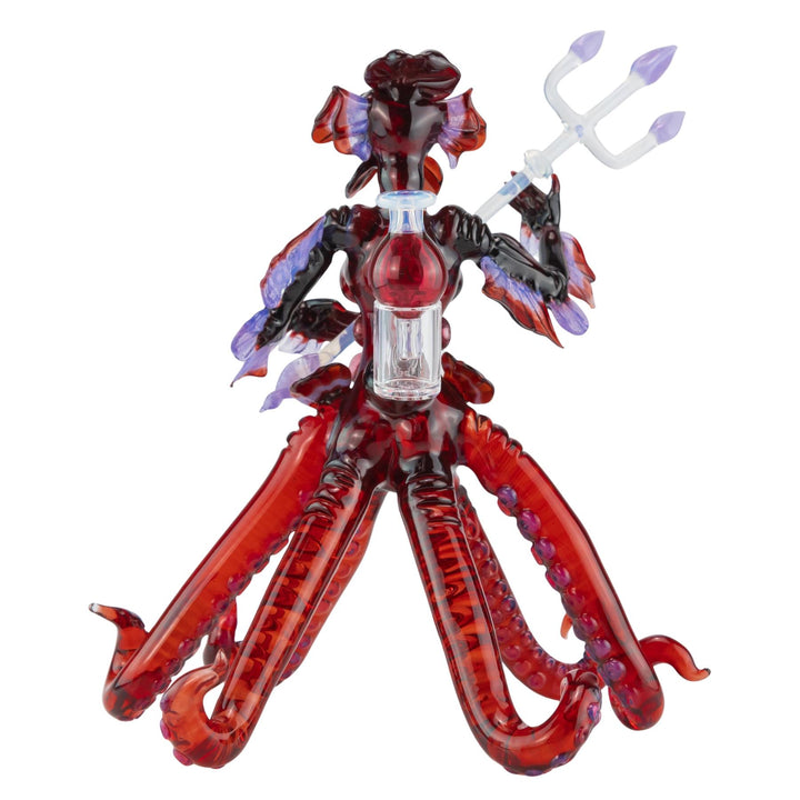 Mama Glass x Merc x Smitty Tentacle Goddess Rig on a white background back facing - Up N Smoke
