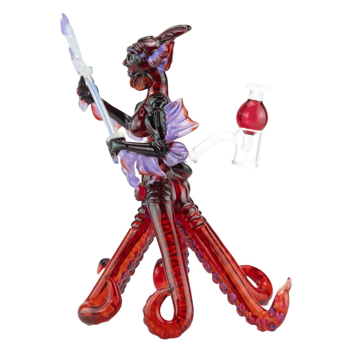 Mama Glass x Merc x Smitty Tentacle Goddess Rig on a white background left facing - Up N Smoke