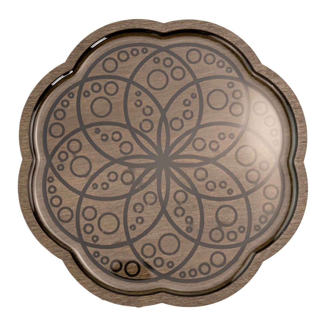 Mandala Trinket Tray front facing on a white background - Up N Smoke