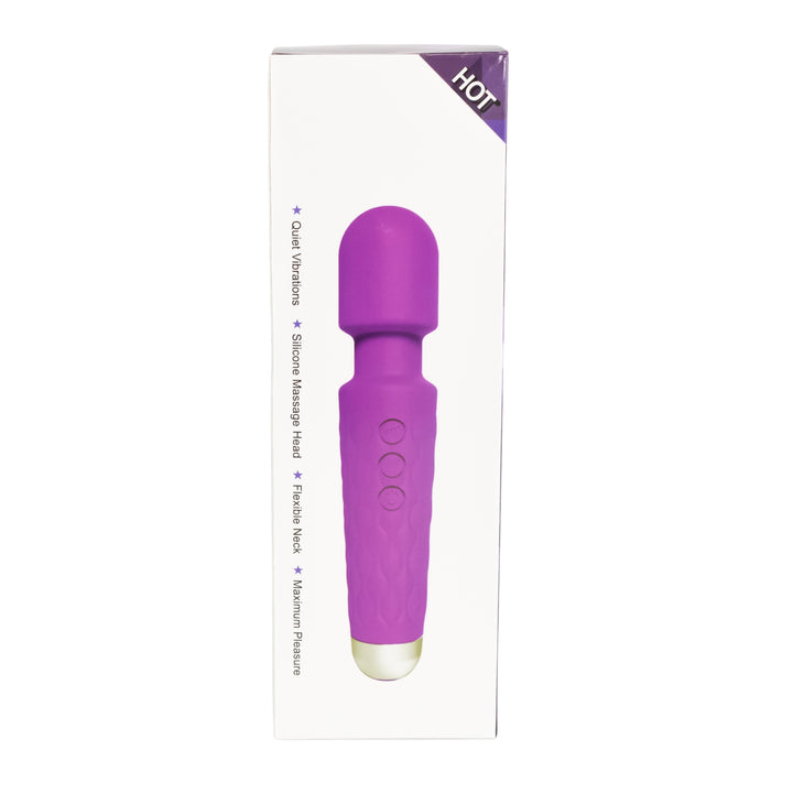 Massaging Vibrator Wand front facing packaging on a white background - Up N Smoke