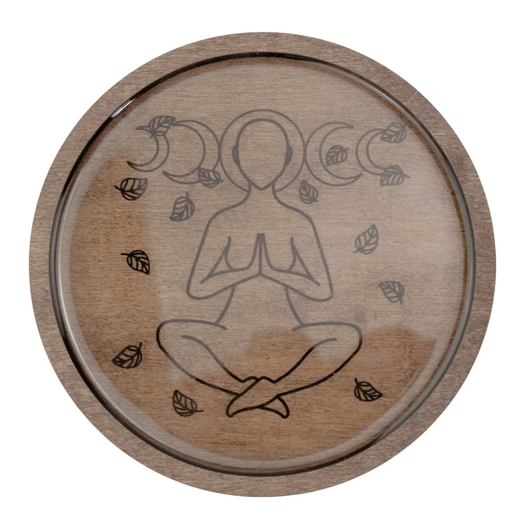 Meditation Tray front facing on a white background - Up N Smoke