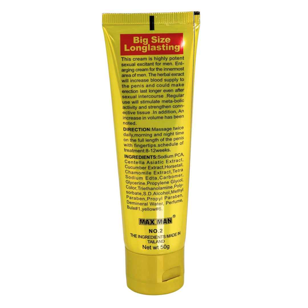 Men’s Enlarging Gel displayed on a white background back of product - Up N Smoke