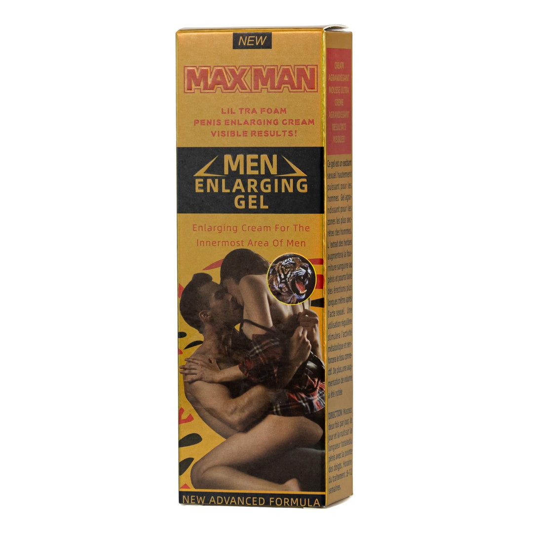 Men’s Enlarging Gel displayed on a white background front up packaging - Up N Smoke