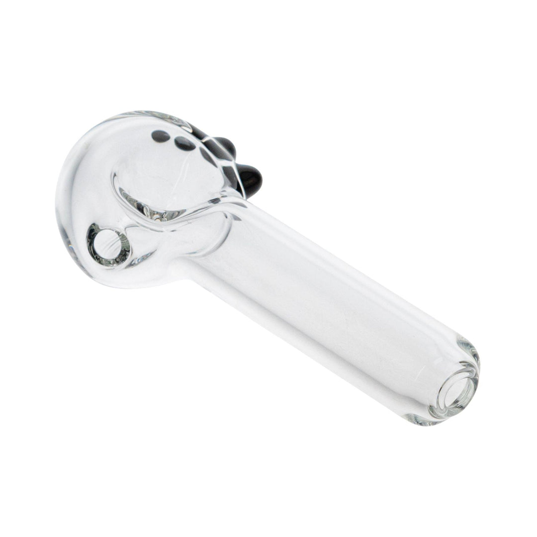 Menzie's Clear Spoon Black front angle - Up N Smoke