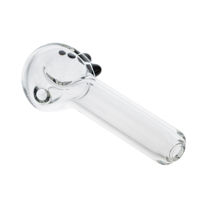 Menzie's Clear Spoon Black front angle - Up N Smoke