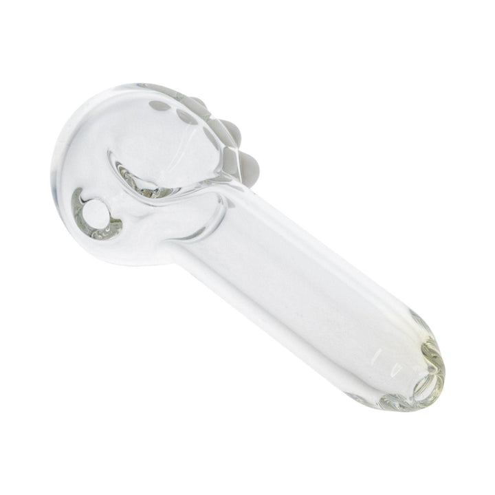 Menzie's Clear Spoon White front angle - Up N Smoke