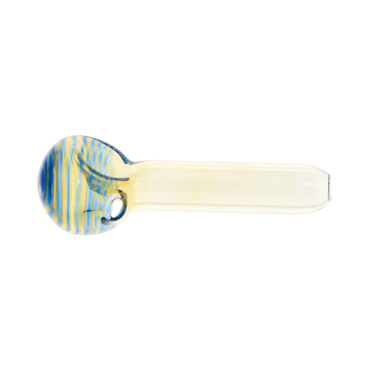 Blue Menzie Spiral Fumed Spoon side - Up N Smoke