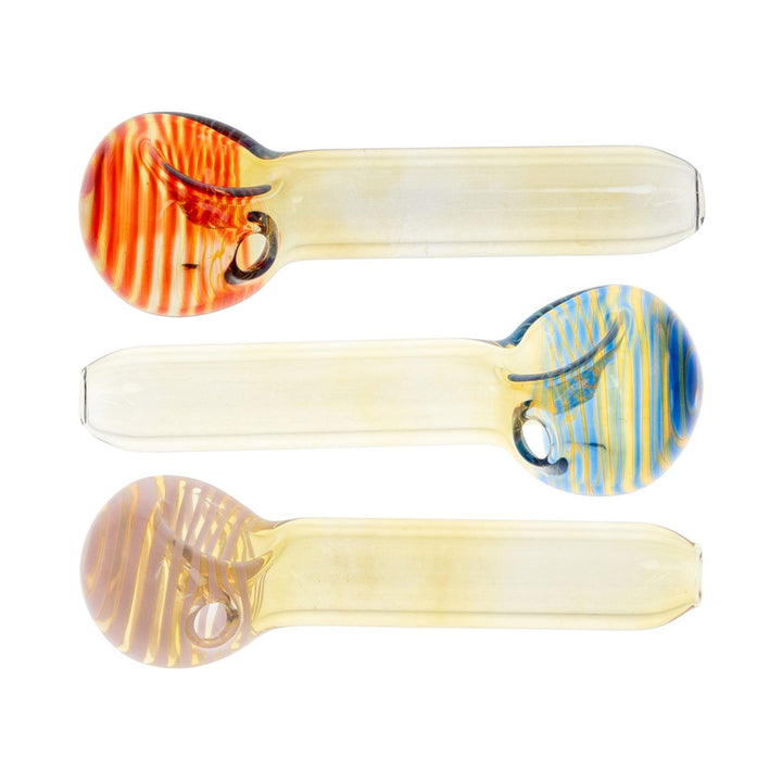 Three Menzie Spiral Fume Spoon in a group picture - Up N Smoke 