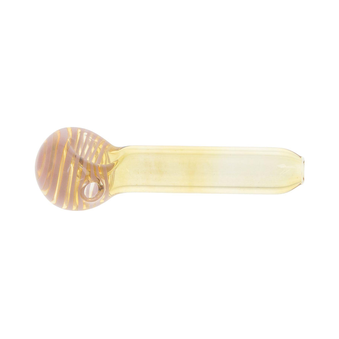 Pink Menzie Spiral Fumed Spoon side - Up N Smoke