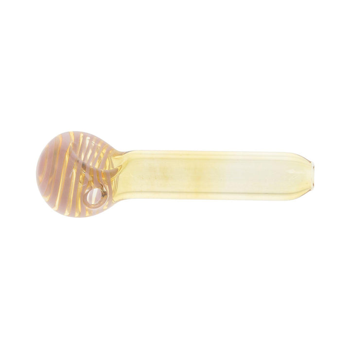 Pink Menzie Spiral Fumed Spoon side - Up N Smoke