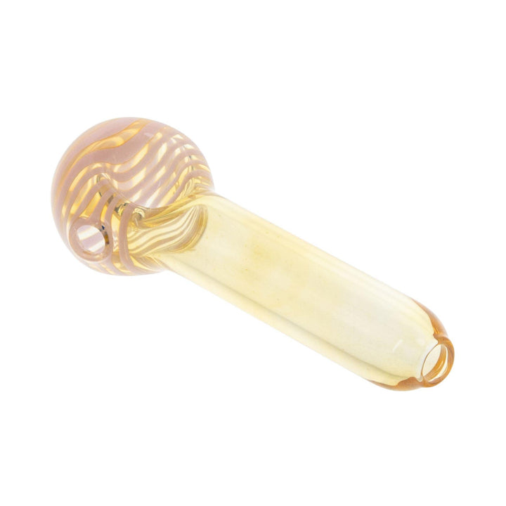 Pink Menzie Spiral Fumed Spoon front - Up N Smoke