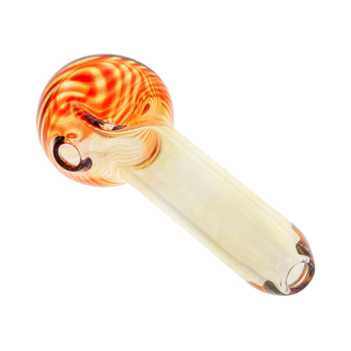 Red Menzie Spiral Fumed Spoon front - Up N Smoke