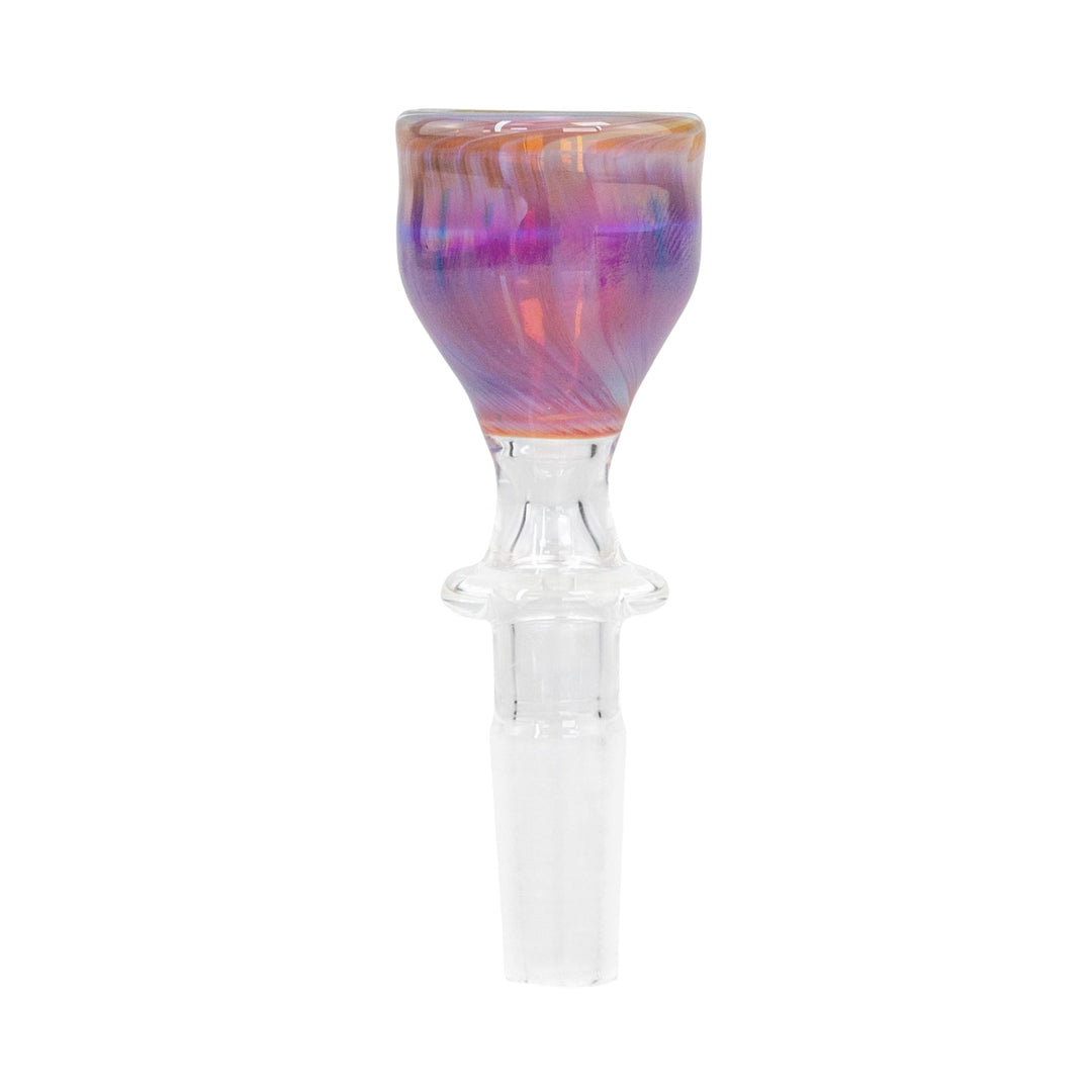 Merican Bowl 10mm Male in amber purple front - Up N Smoke