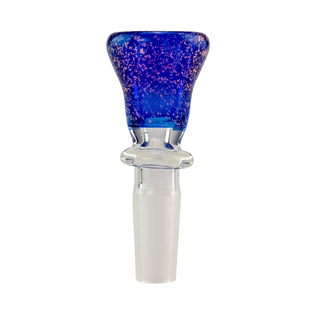 "Merican Glass 10mm Dichroic Bowl that is embedded with crushed opal on a white background," - Up N Smoke.