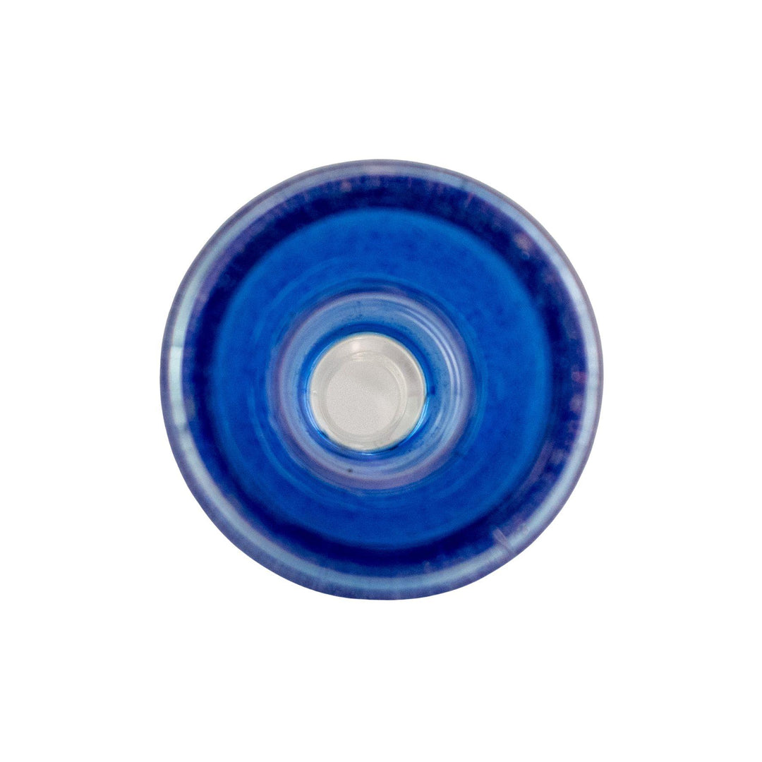 "Interior of a Merican Glass Dichroic Bowl on a white background," - Up N Smoke.