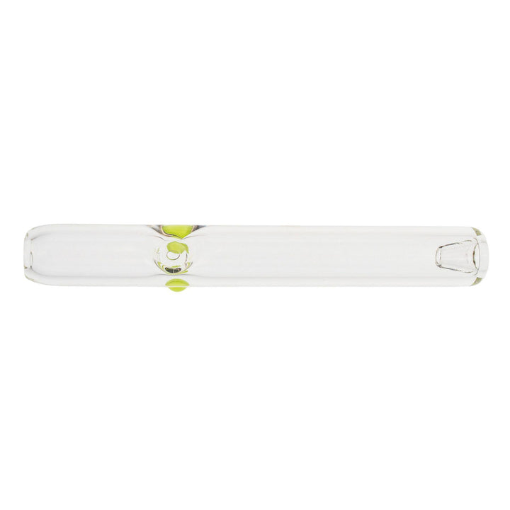 "Top-down view of a Merican Glass Steamroller in the variation Slyme on a white background," - Up N Smoke.