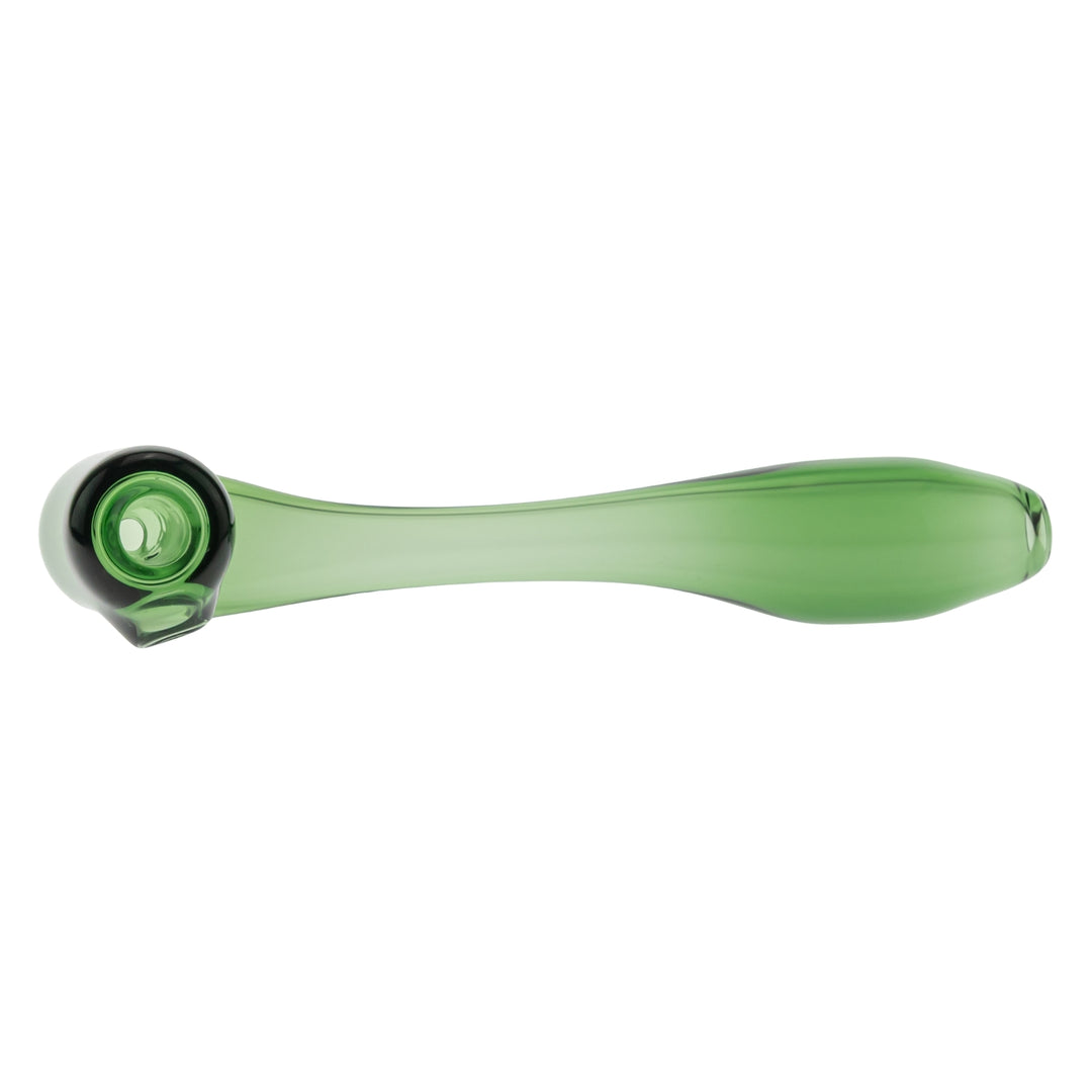 Merican Small Sherlock Spoon green color on a white background top-down angle - Up N Smoke
