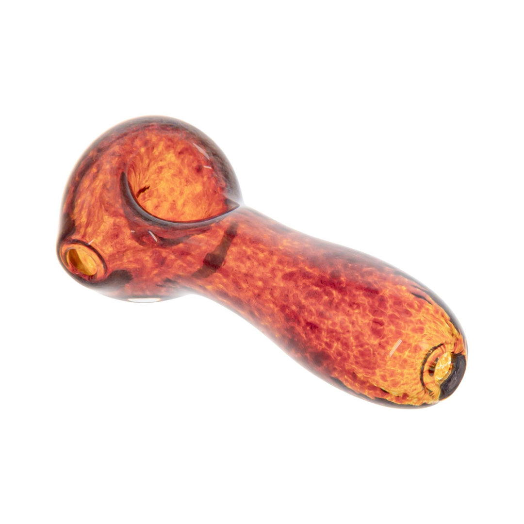Merican Glass Frit Spoon Amber Purple front - Up N Smoke 