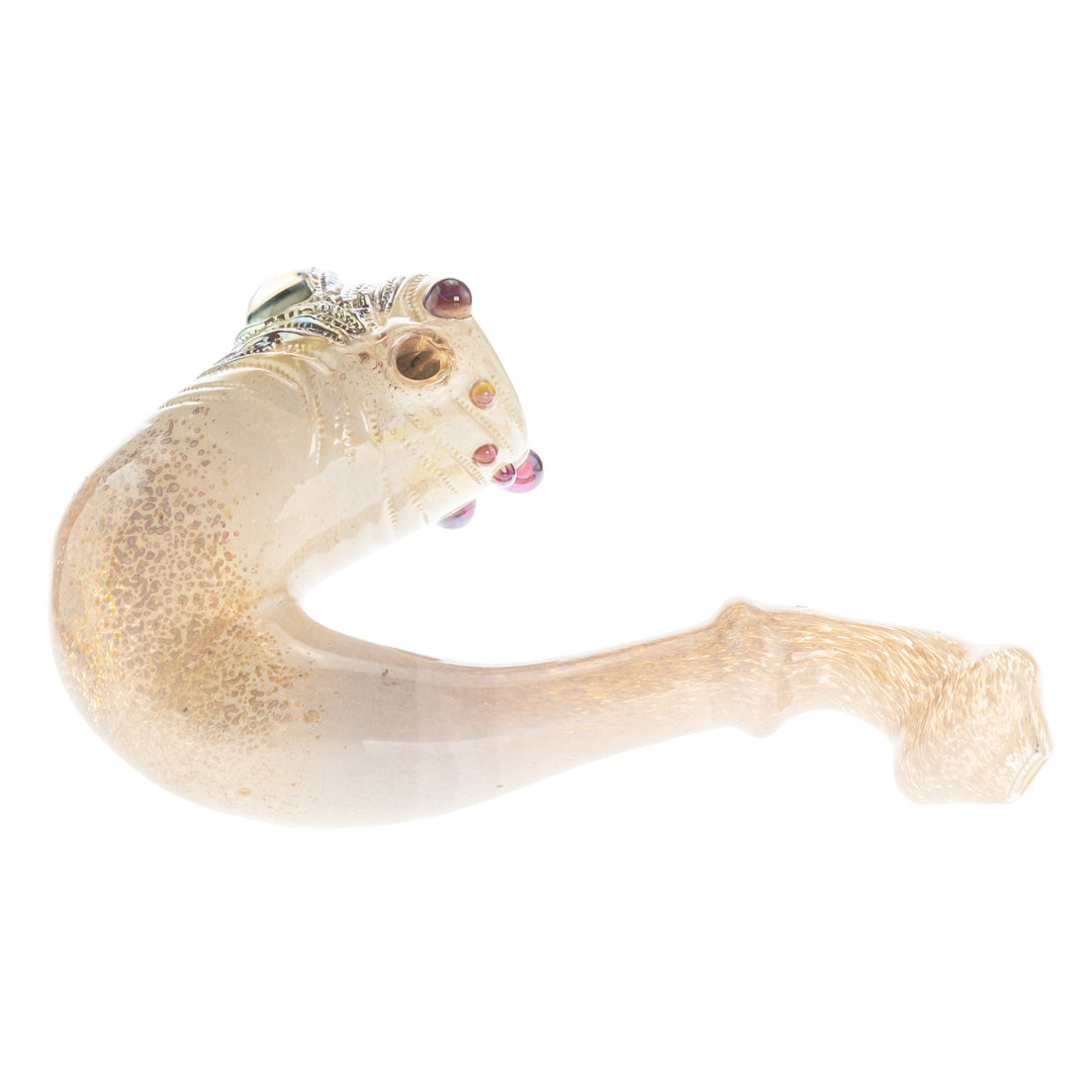 Michael Bard Frit Sherlock Eyeball Pipe on a white background left angle - Up N Smoke