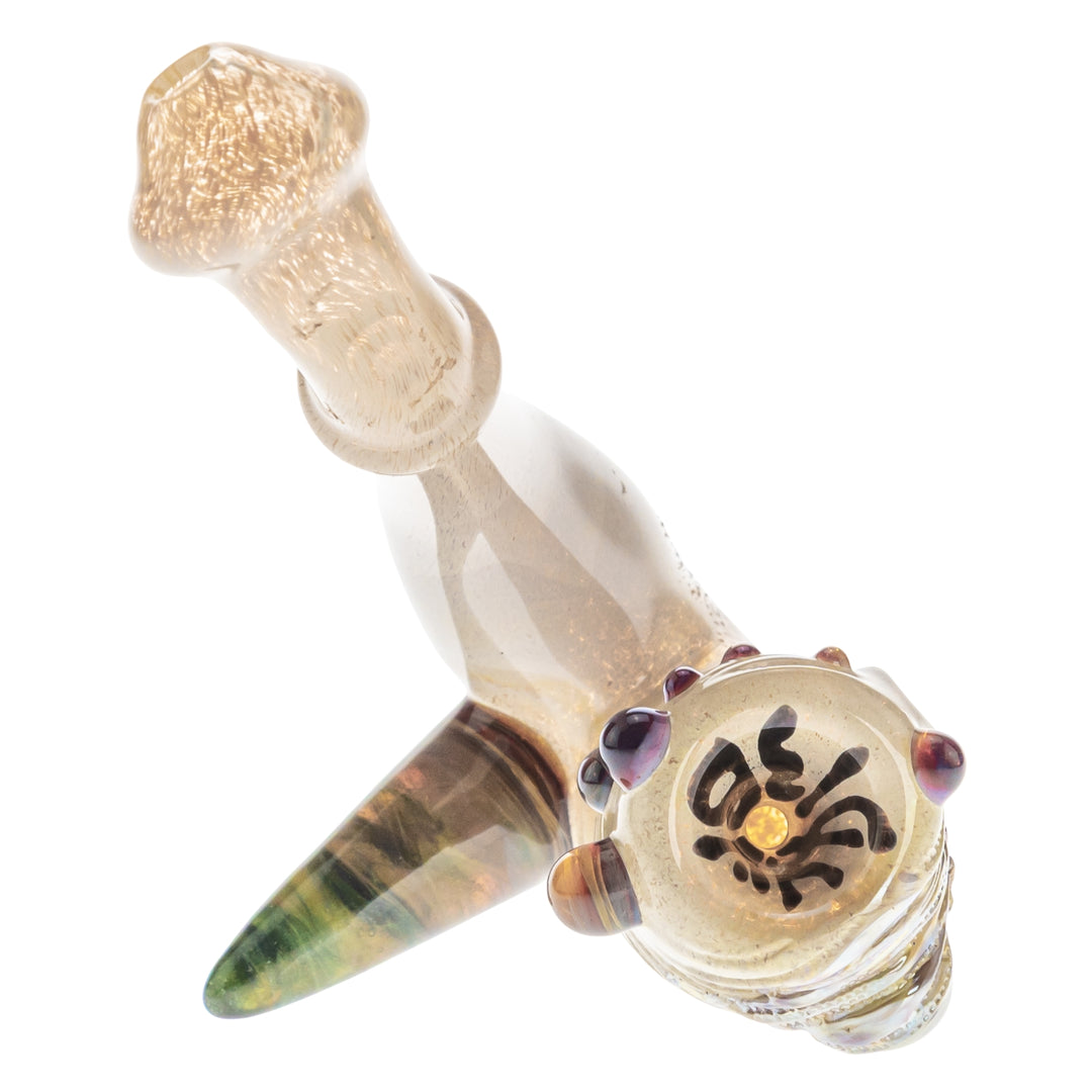 Michael Bard Frit Sherlock Eyeball Pipe on a white background top angle - Up N Smoke