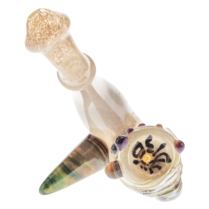 Michael Bard Frit Sherlock Eyeball Pipe on a white background top angle - Up N Smoke
