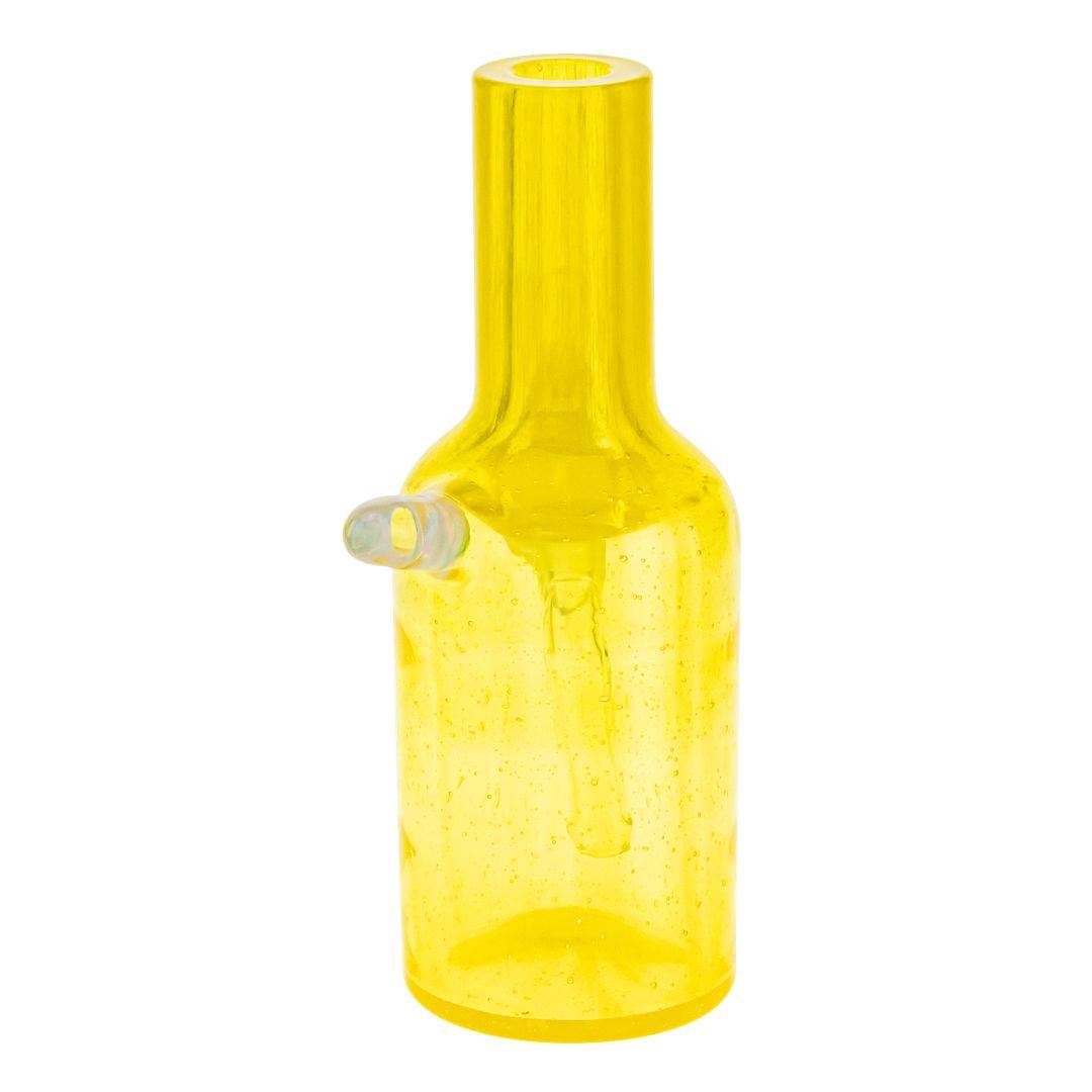 Midwest Mellow Sake Bottle Bubbler displayed on a white background back angle - Up N Smoke