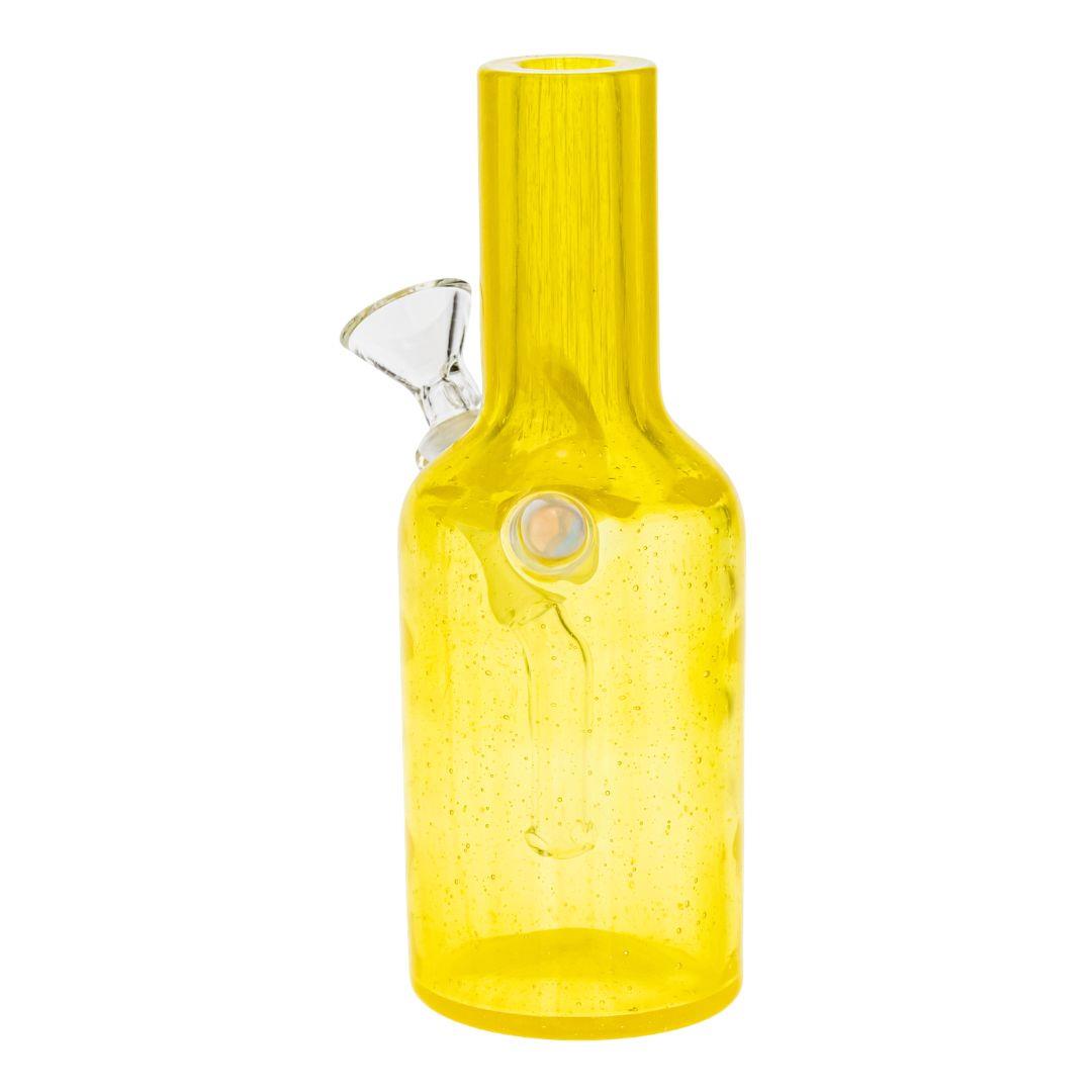 Midwest Mellow Sake Bottle Bubbler displayed on a white background back side angle - Up N Smoke