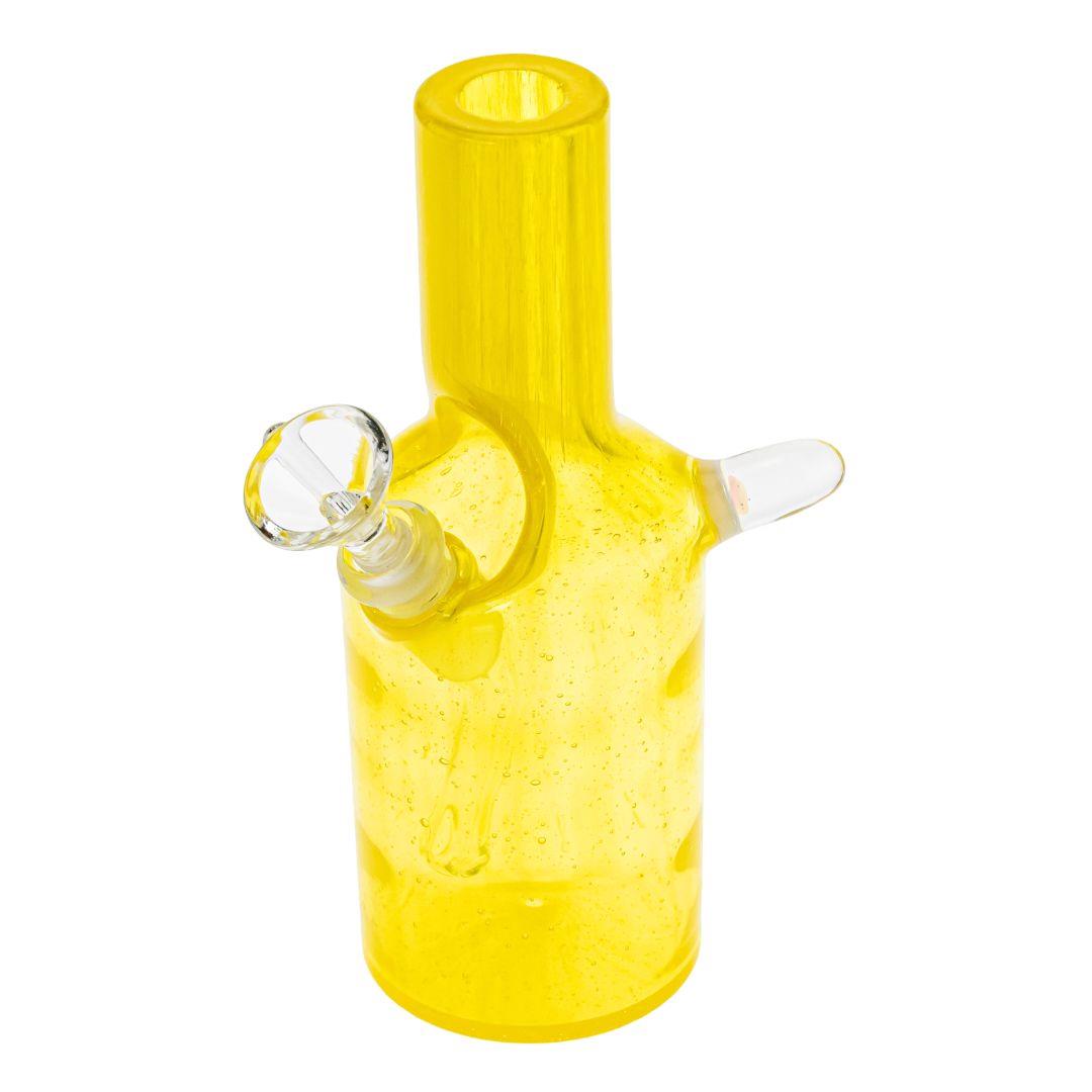 Midwest Mellow Sake Bottle Bubbler displayed on a white background high angle - Up N Smoke