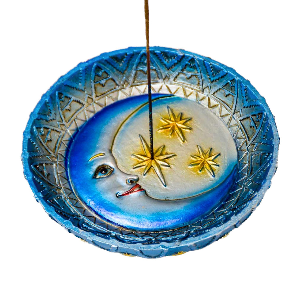 Moon & Stars Incense Burner Details - Up N Smoke