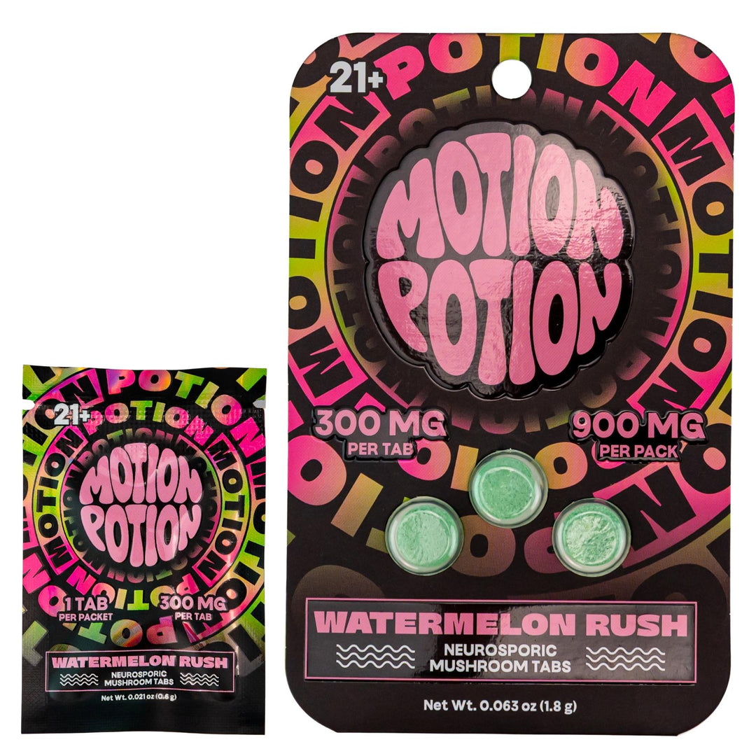 Motion Potion 300mg Mushroom Tablets group photo - Up N Smoke