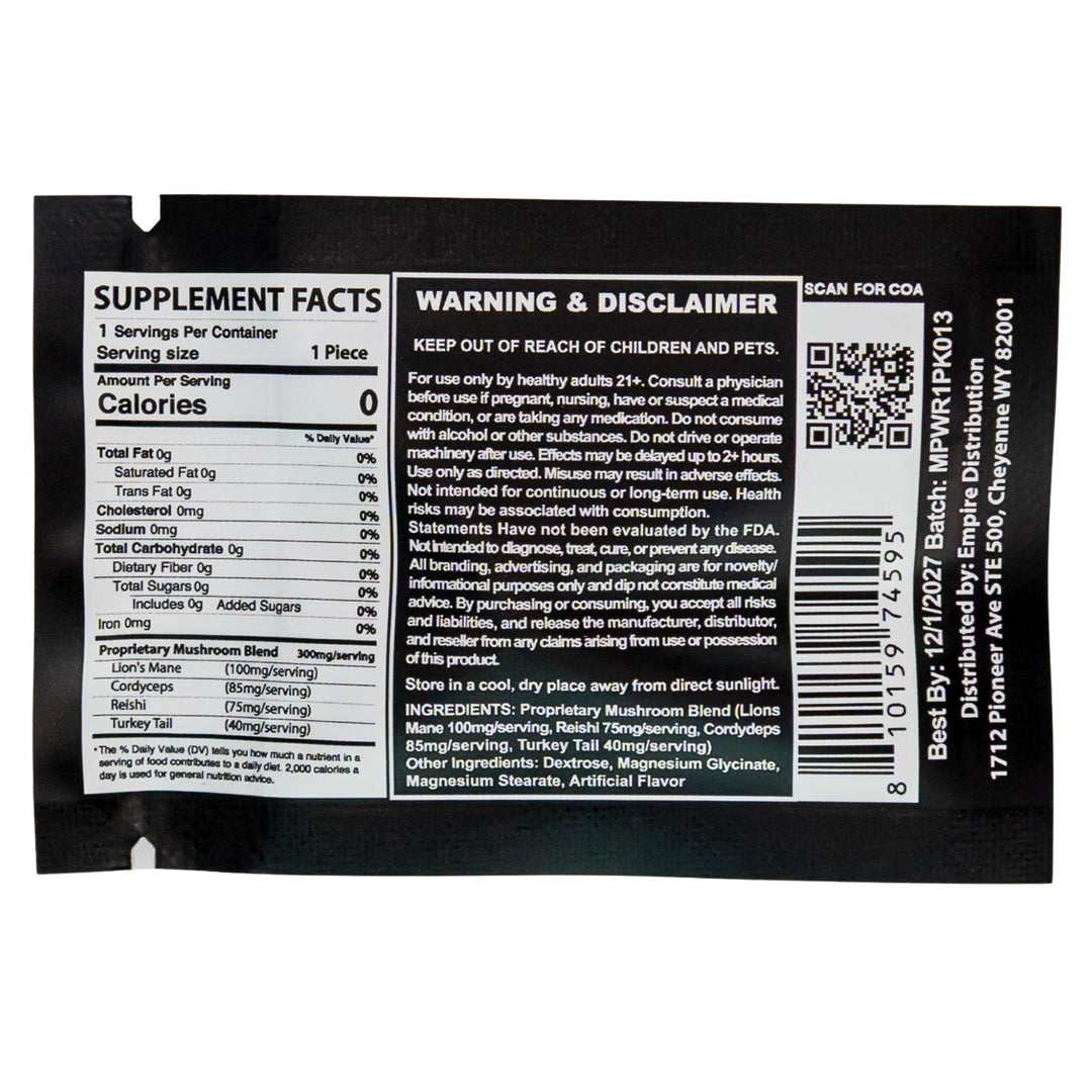 Motion Potion 300mg Mushroom Tablets 1 pk back angle - Up N Smoke