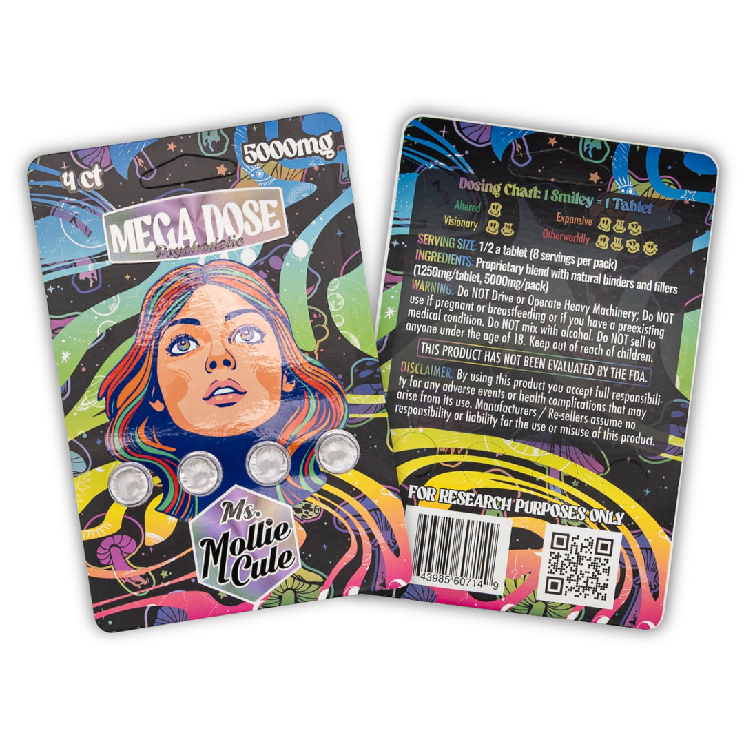 Ms. Mollie Cule front and back of packaging displayed on a white background - Up N Smoke