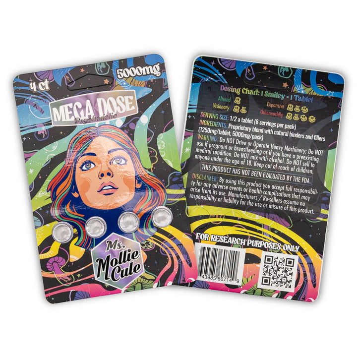 Ms. Mollie Cule front and back of packaging displayed on a white background - Up N Smoke
