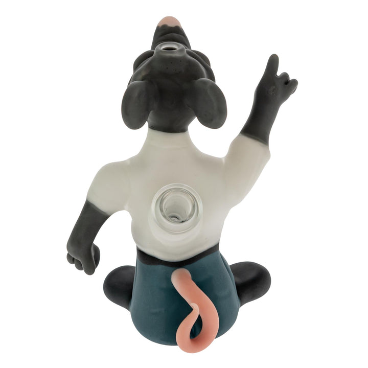 Nico Cray X Ethan Windy Heady Set Collab rat bubbler back angle on a white background - Up N Smoke