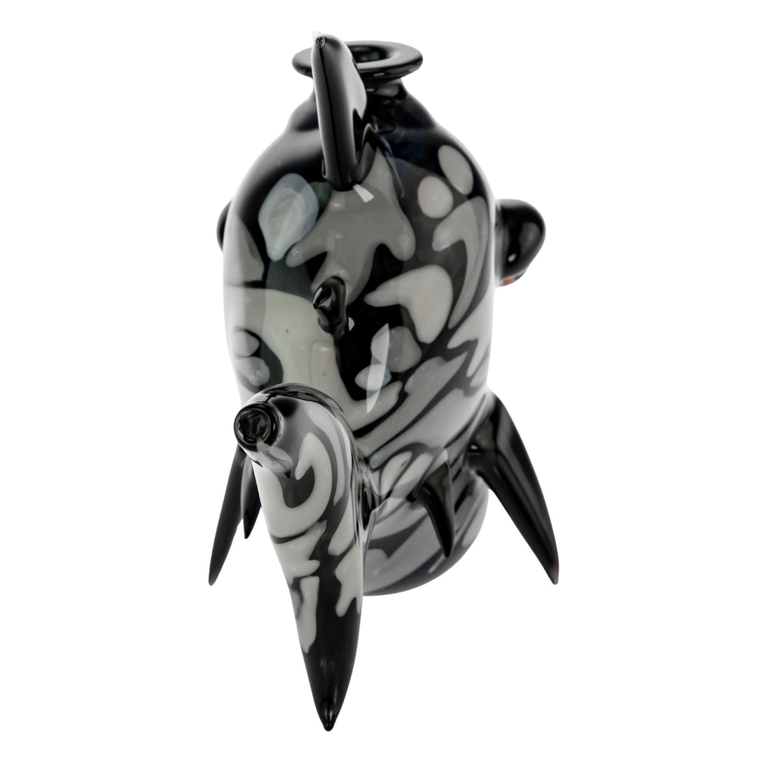 "Backside of a Niko Cray Heady Water Pipe on a white background," - Up N Smoke.