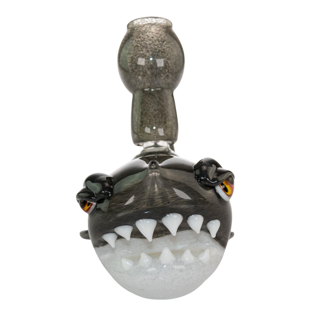 "Front of a Niko Cray Shark Water Pipe on a white background,"  - Up N Smoke.