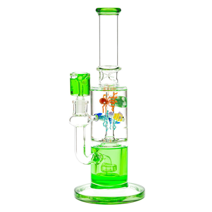 Ocean Life Glycerin Water Pipe on a white background - Up N Smoke