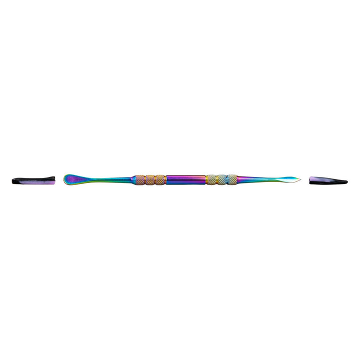 The Ooze Dabber with Silicone Tips Anodized color with tips off on a white background - Up N Smoke