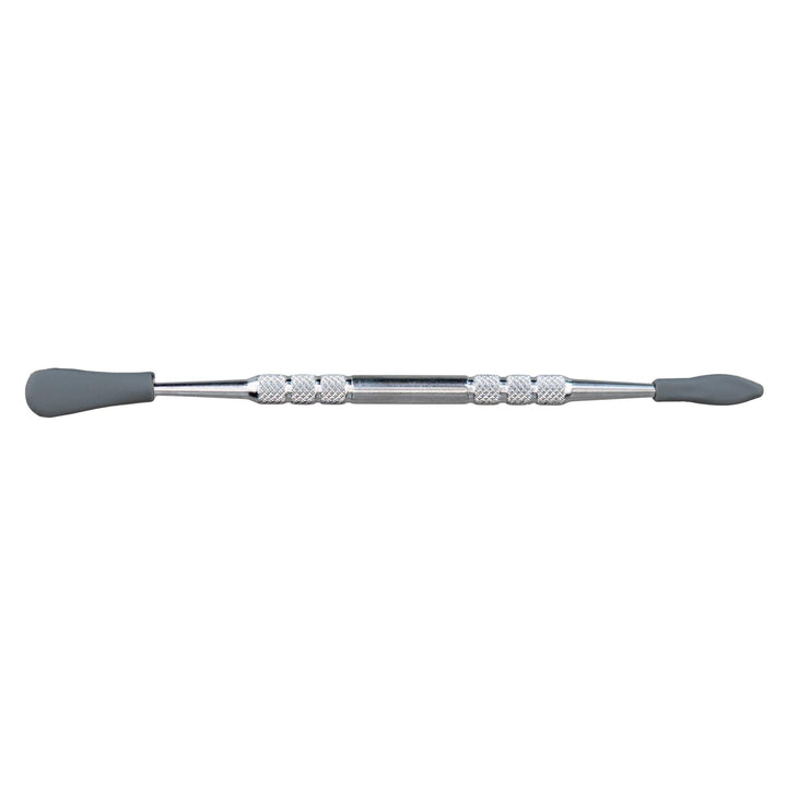 The Ooze Dabber with Silicone Tips Silver color on a white background - Up N Smoke