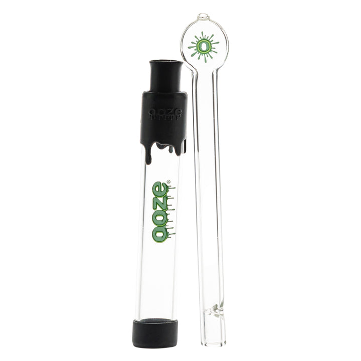 Ooze Glass Slide Blunt black version out of holder on a white background - Up N Smoke