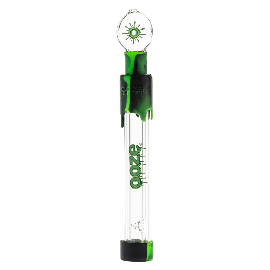 Ooze Glass Slide Blunt Black and Green version on a white background - Up N Smoke