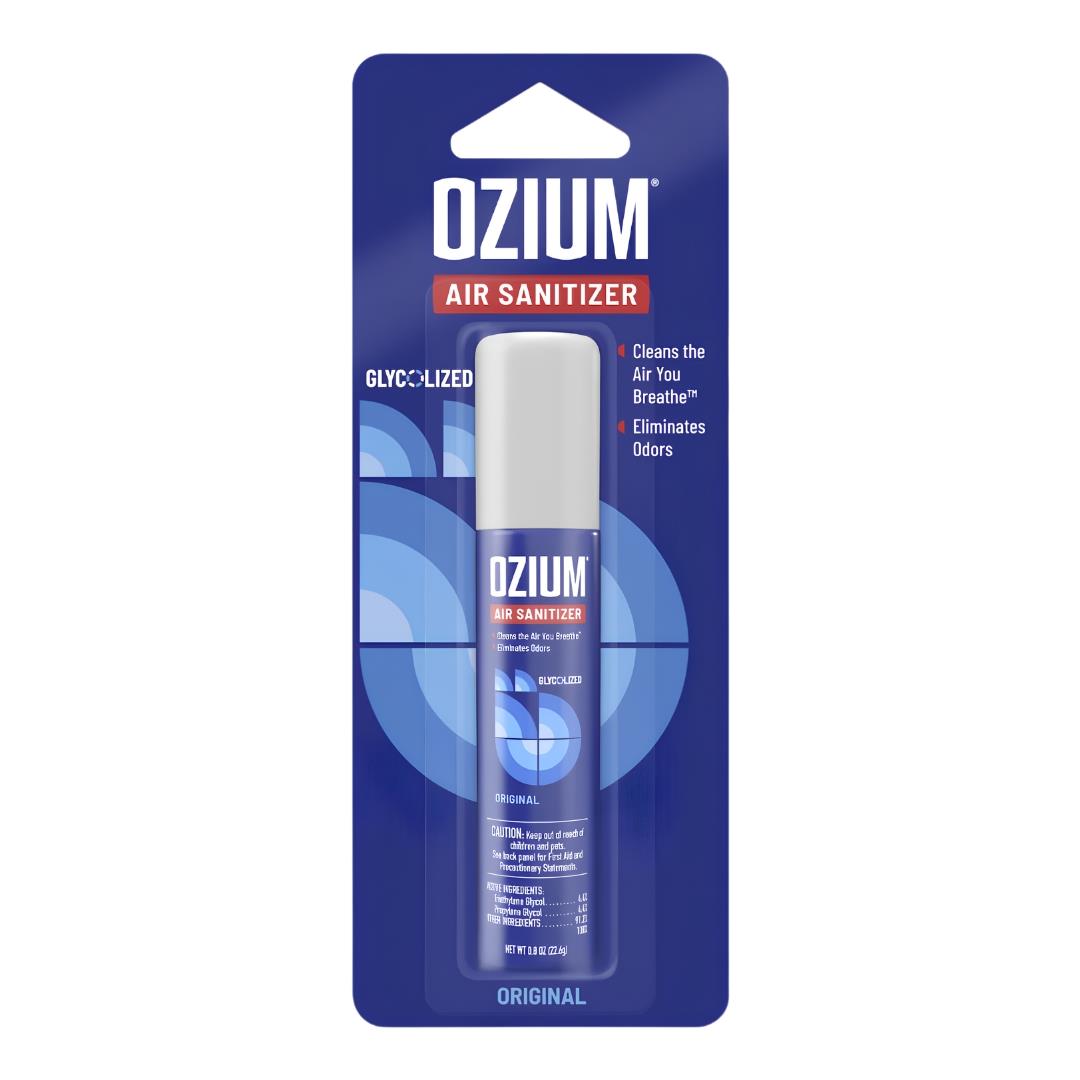 Ozium Air Sanitizer Spray 0.8oz Original scent displayed on a white background - Up N Smoke