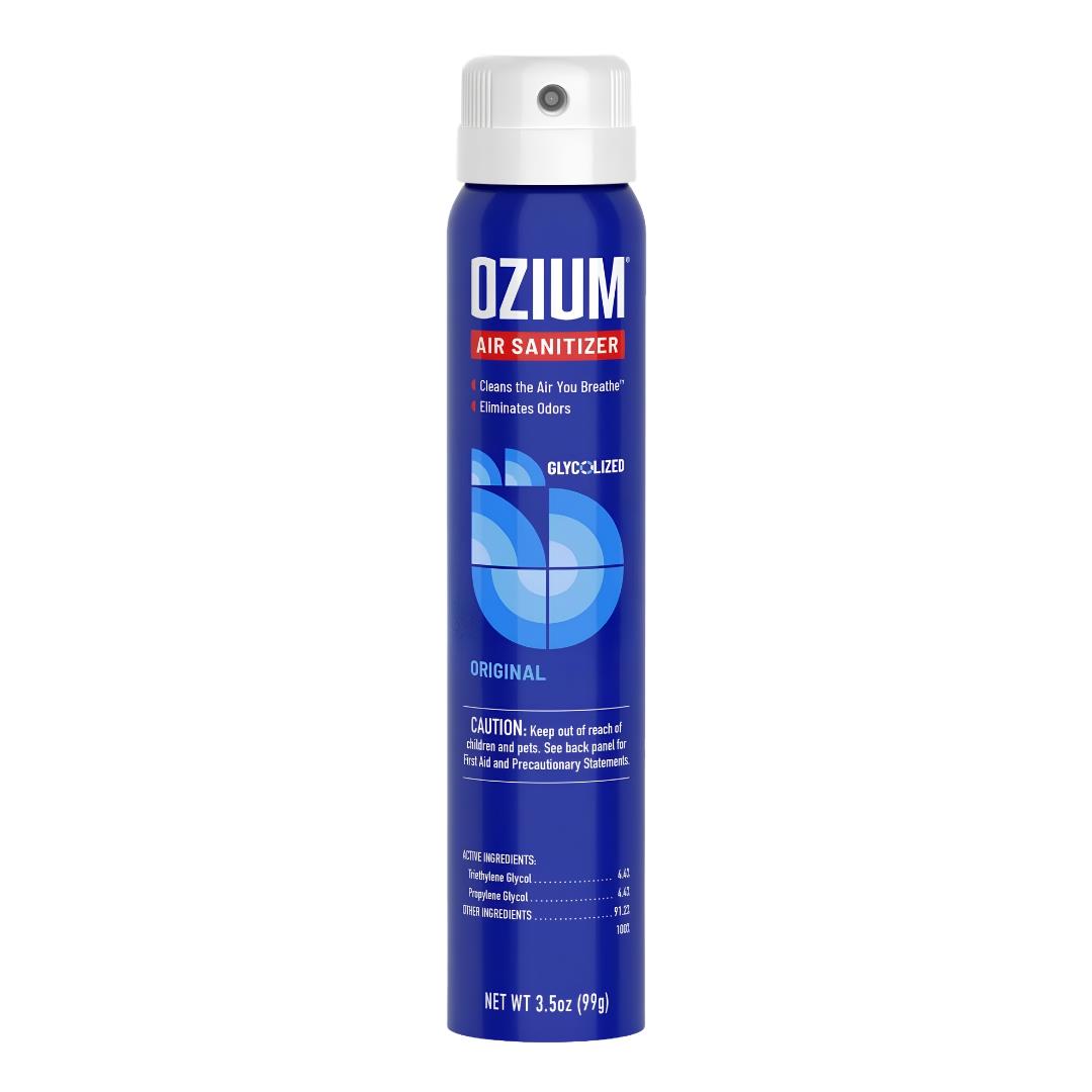 Ozium Air Sanitizer Spray 3.5oz Original scent displayed on a white background - Up N Smoke
