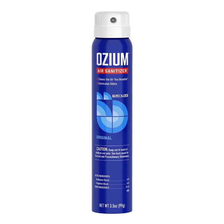 Ozium Air Sanitizer Spray 3.5oz Original scent displayed on a white background - Up N Smoke