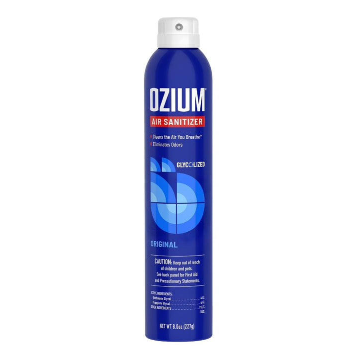 Ozium Air Sanitizer Spray 8oz Original scent displayed on a white background - Up N Smoke