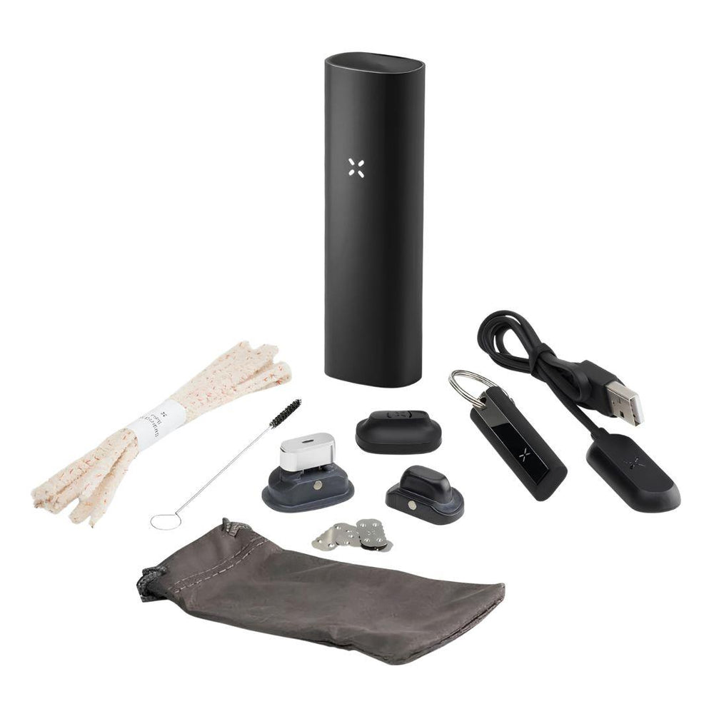 PAX 3 Vaporizer Complete Kit displayed on a white background showcasing device and accessories - Up N Smoke