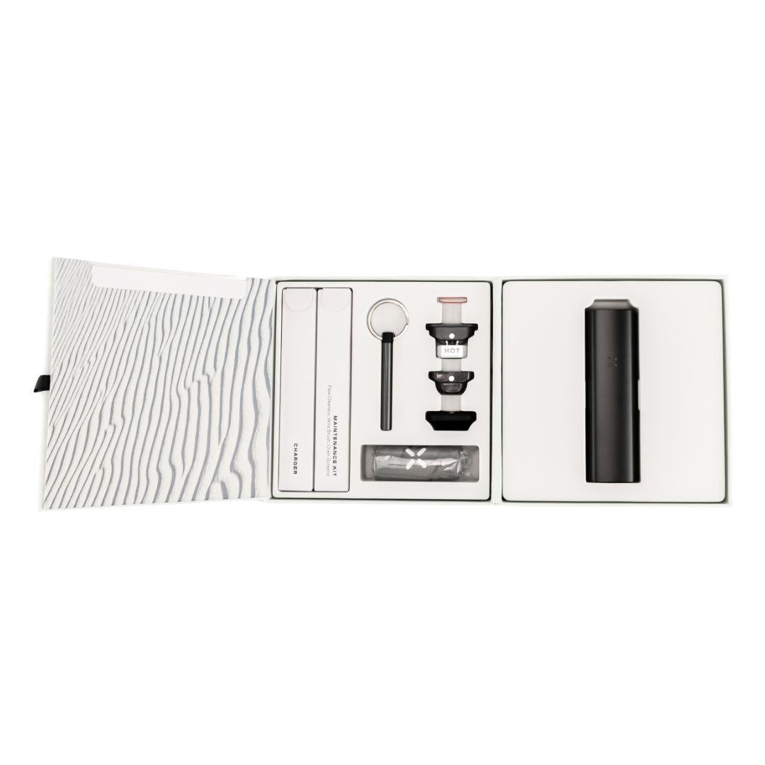 PAX 3 Vaporizer Complete Kit displayed on a white background showcasing packaging - Up N Smoke