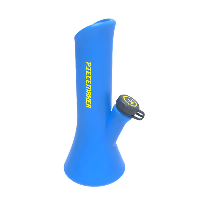 "Blue Kali Go PieceMaker Silicone Water Pipe on a white background," - Up N Smoke.