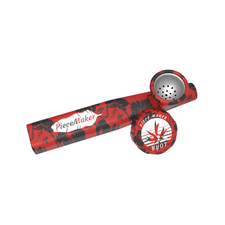 "Hibiscus Piece Maker Kazili Silicone pipe on a white background," - Up N Smoke.